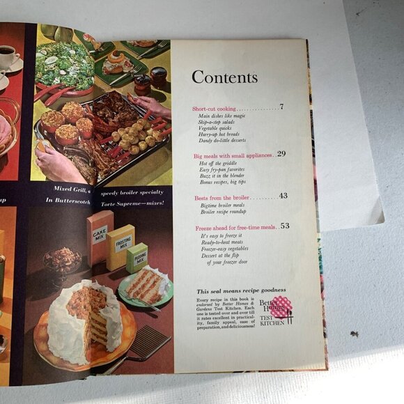 1963 Better Homes and Gardens Meals in Minutes Cook Book - Picture 4 of 5